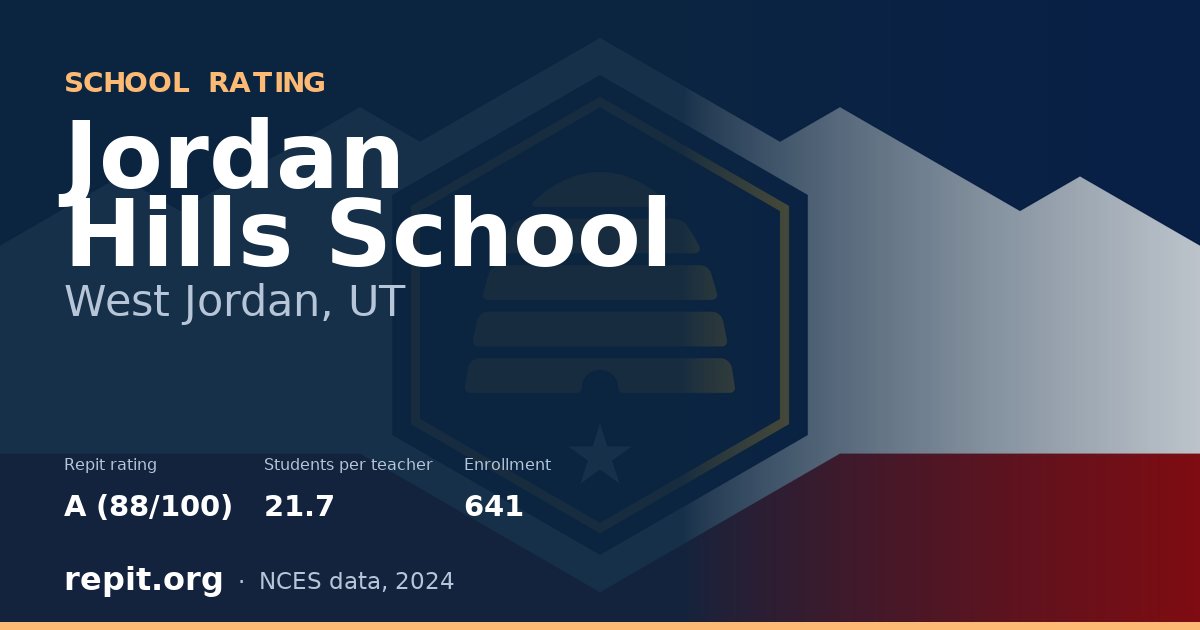 Jordan Hills School, West Jordan, UT — Repit school rating A (88/100)