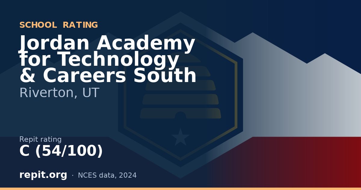 Jordan Academy for Technology & Careers South, Riverton, UT — Repit school rating C (54/100)
