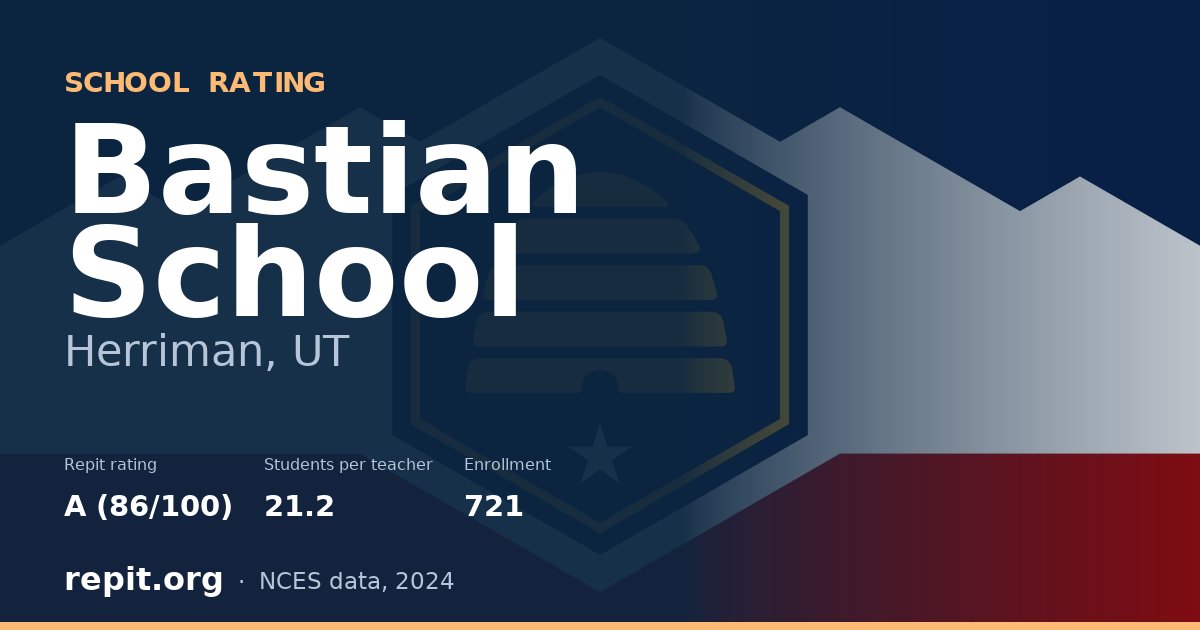 Bastian School, Herriman, UT — Repit school rating A (86/100)