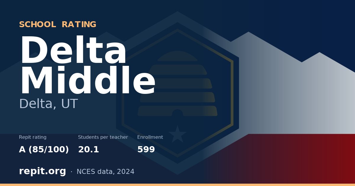 Delta Middle, Delta, UT — Repit school rating A (85/100)