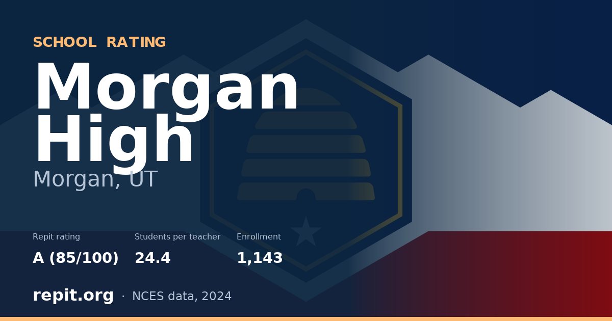 Morgan High, Morgan, UT — Repit school rating A (85/100)
