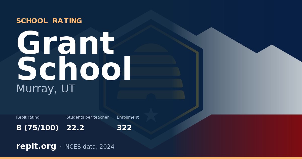 Grant School, Murray, UT — Repit school rating B (75/100)