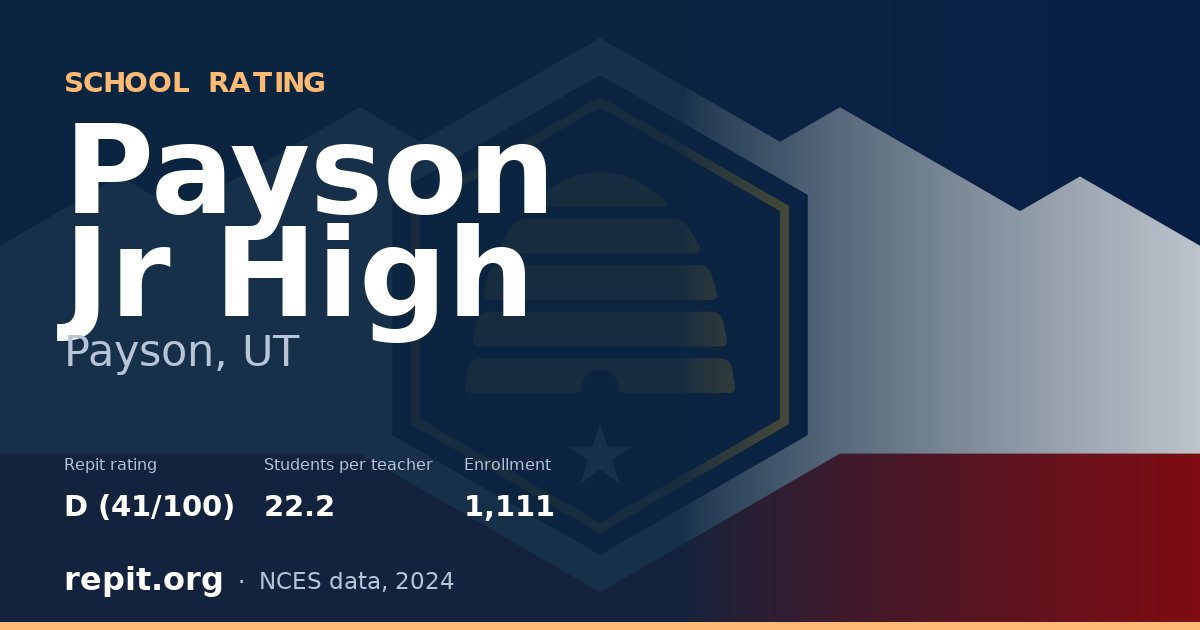 Payson Jr High, Payson, UT — Repit school rating D (41/100)