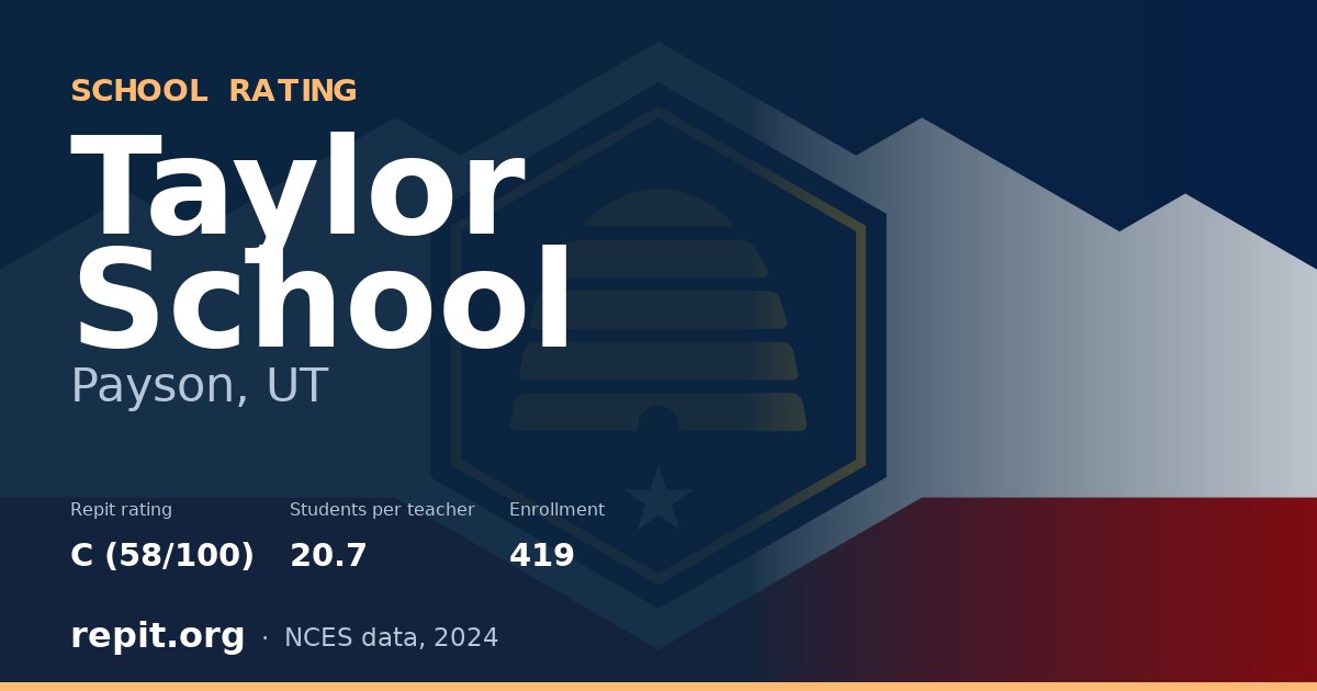 Taylor School, Payson, UT — Repit school rating C (58/100)