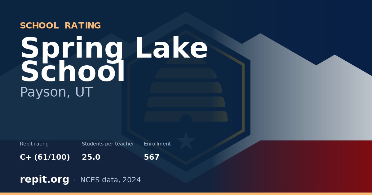 Spring Lake School, Payson, UT — Repit school rating C+ (61/100)