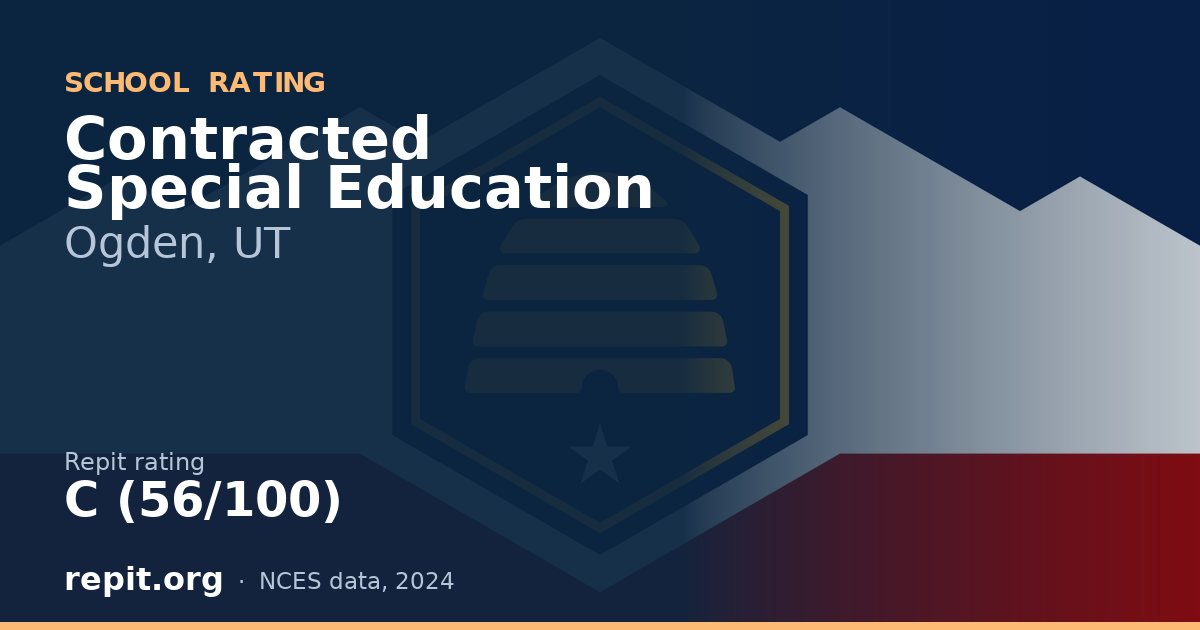Contracted Special Education, Ogden, UT — Repit school rating C (56/100)