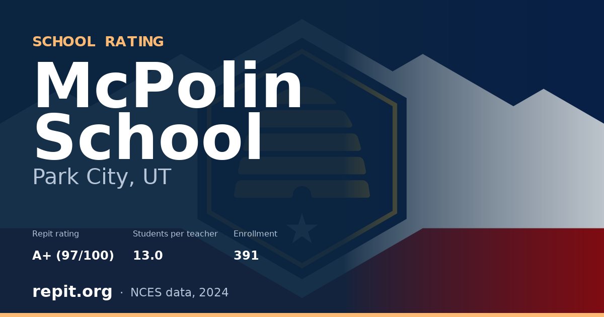 McPolin School, Park City, UT — Repit school rating A+ (97/100)