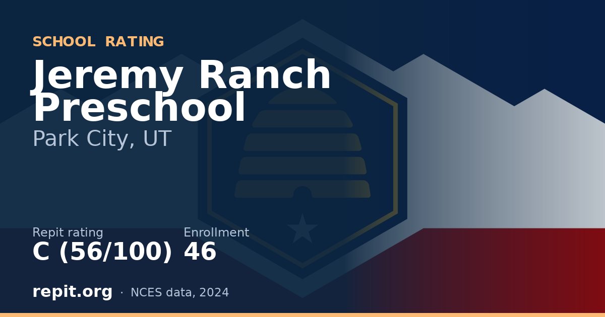 Jeremy Ranch Preschool, Park City, UT — Repit school rating C (56/100)