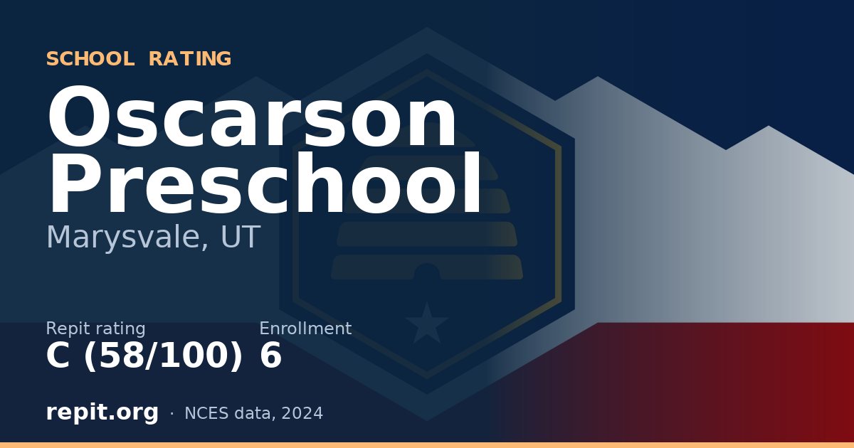 Oscarson Preschool, Marysvale, UT — Repit school rating C (58/100)