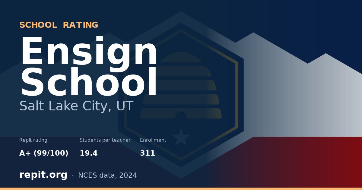 Ensign School, Salt Lake City, UT — Repit school rating A+ (99/100)