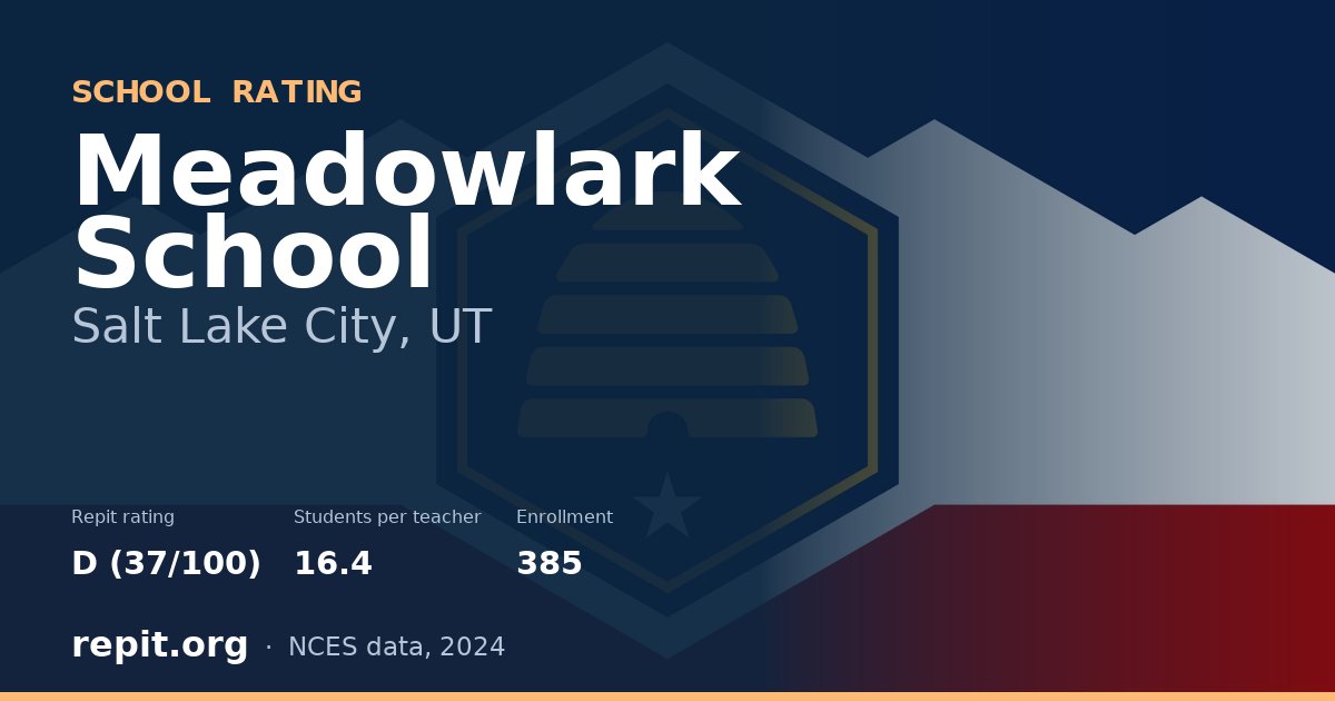 Meadowlark School, Salt Lake City, UT — Repit school rating D (37/100)