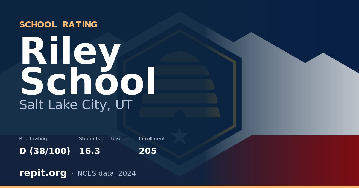 Riley School, Salt Lake City, UT — Repit school rating D (38/100)