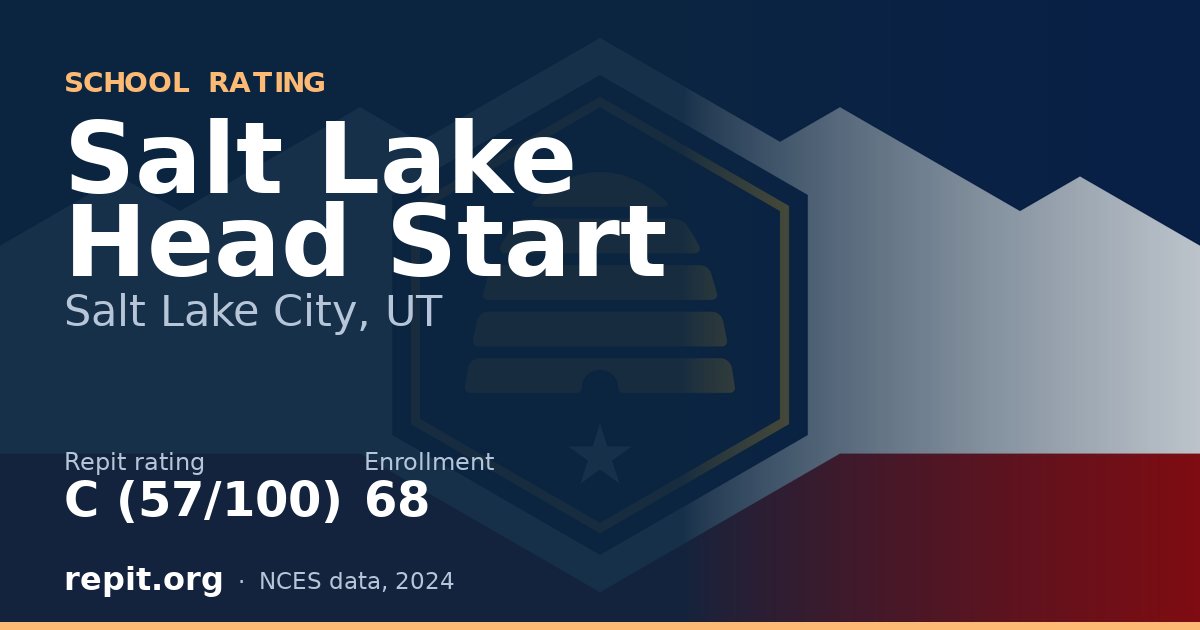 Salt Lake Head Start, Salt Lake City, UT — Repit school rating C (57/100)