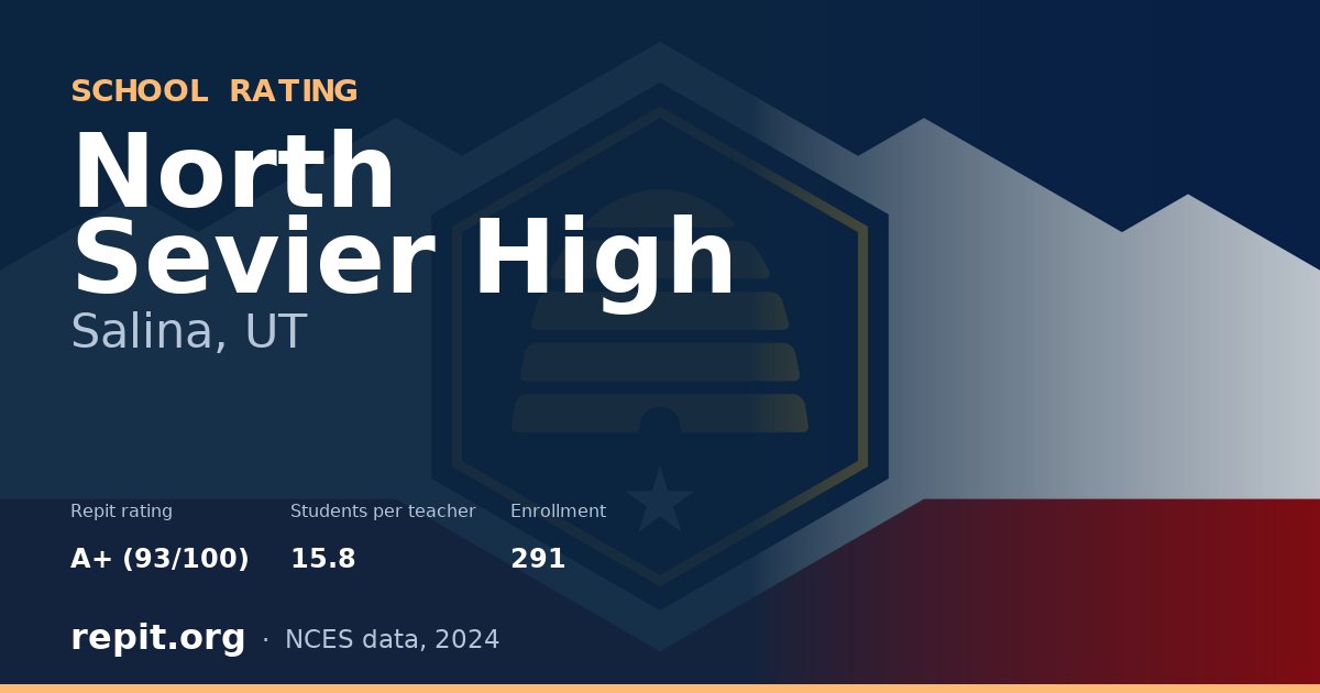 North Sevier High, Salina, UT — Repit school rating A+ (93/100)