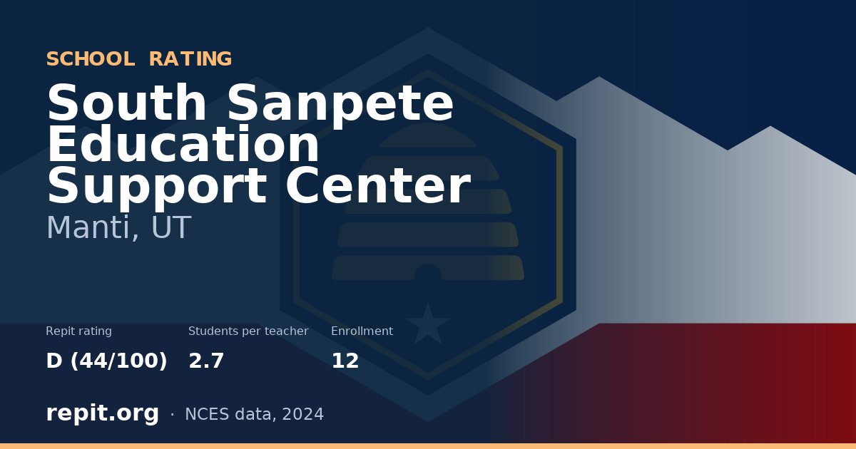South Sanpete Education Support Center, Manti, UT — Repit school rating D (44/100)