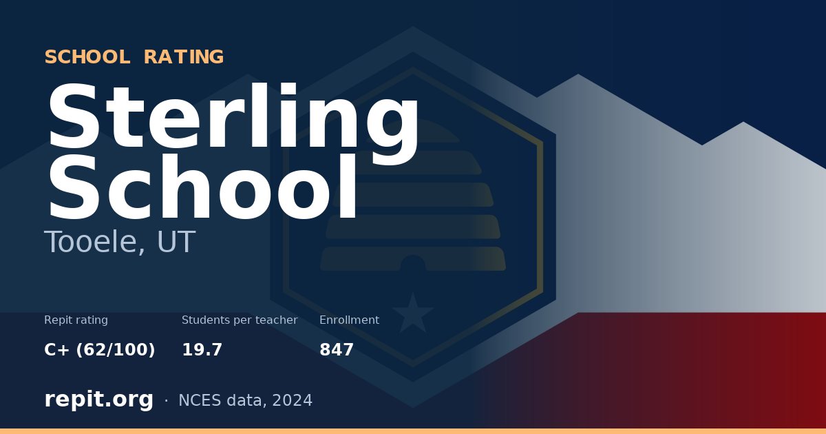Sterling School, Tooele, UT — Repit school rating C+ (62/100)