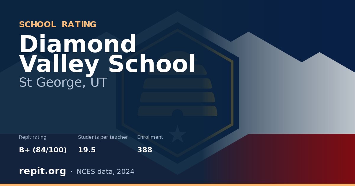 Diamond Valley School, St George, UT — Repit school rating B+ (84/100)