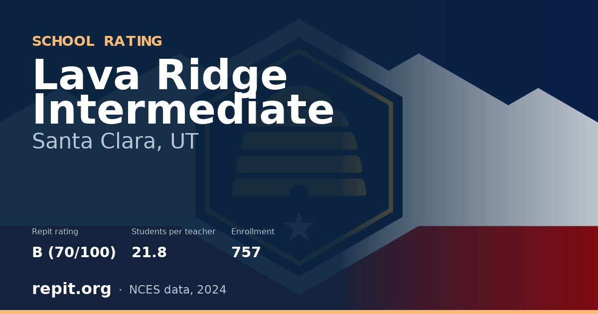 Lava Ridge Intermediate, Santa Clara, UT — Repit school rating B (70/100)