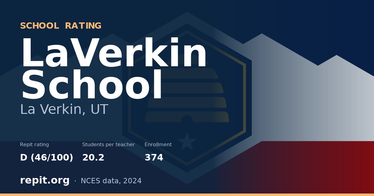 LaVerkin School, La Verkin, UT — Repit school rating D (46/100)