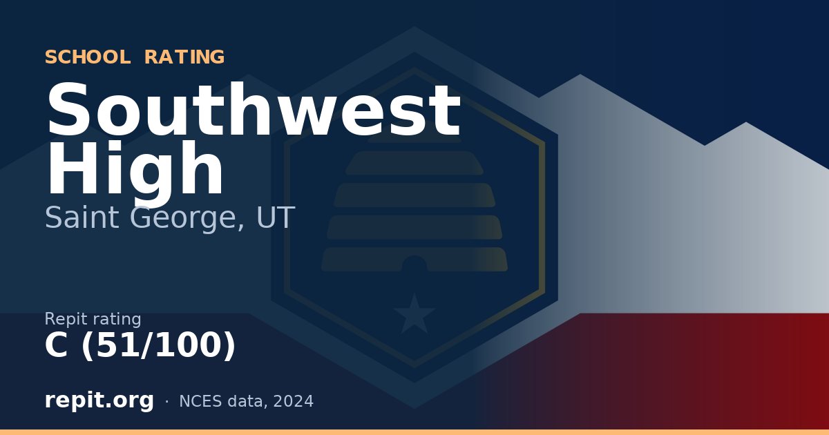 Southwest High, Saint George, UT — Repit school rating C (51/100)
