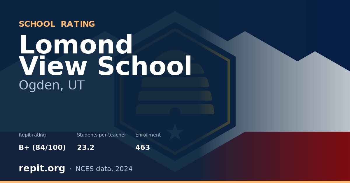 Lomond View School, Ogden, UT — Repit school rating B+ (84/100)