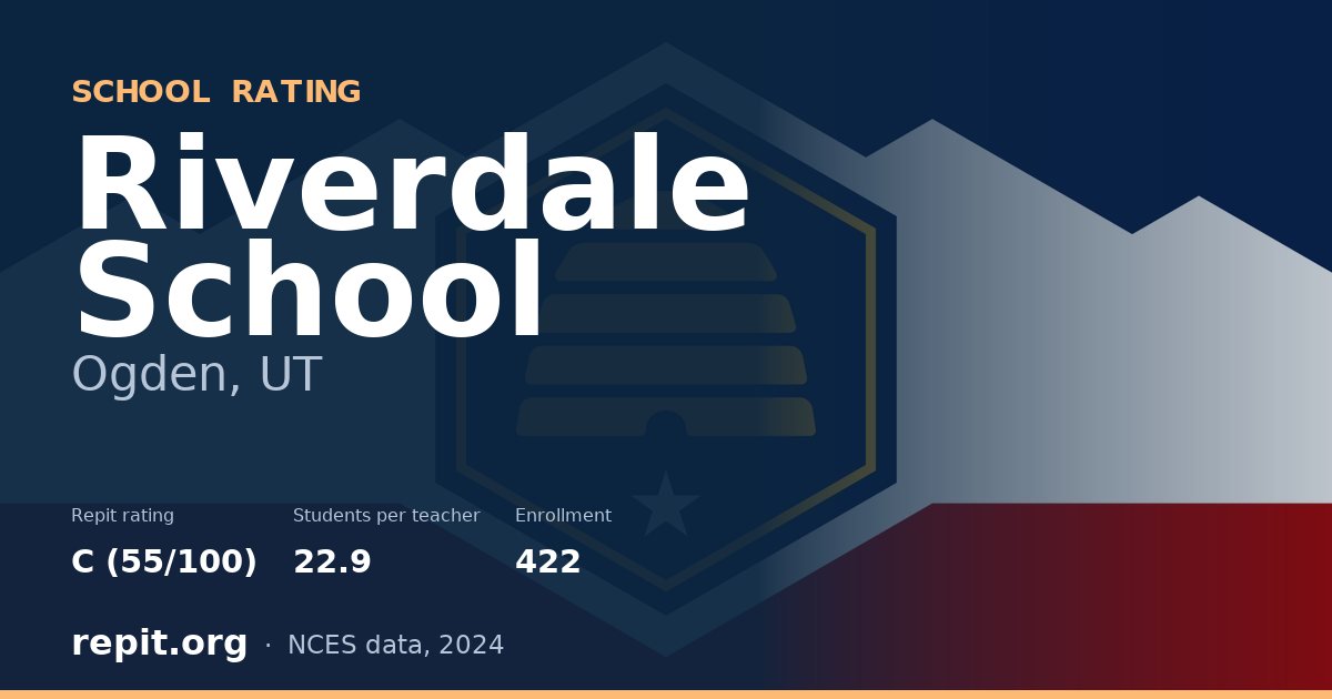 Riverdale School, Ogden, UT — Repit school rating C (55/100)