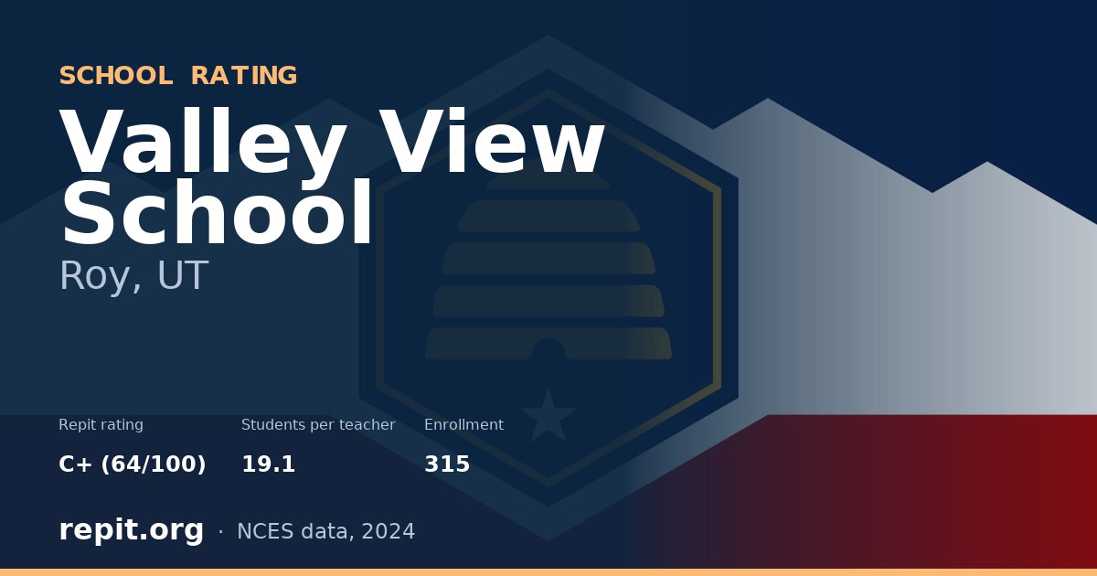 Valley View School, Roy, UT — Repit school rating C+ (64/100)