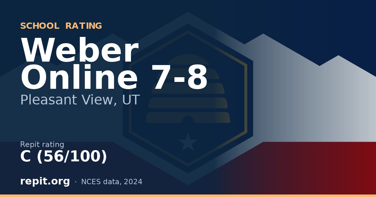 Weber Online 7-8, Pleasant View, UT — Repit school rating C (56/100)