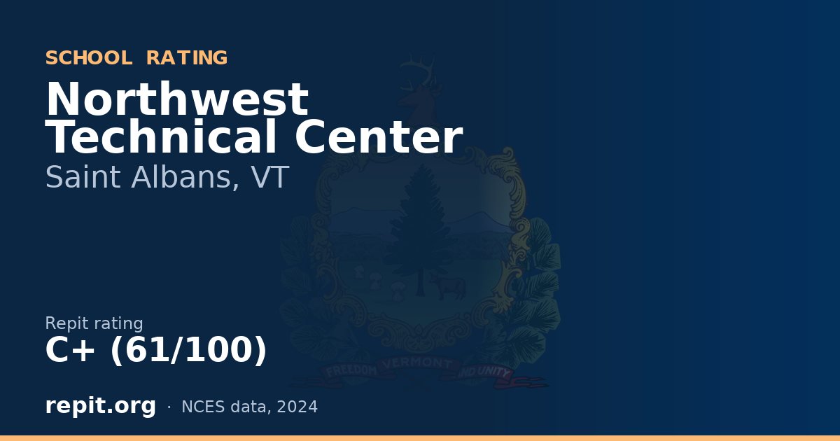 Northwest Technical Center, Saint Albans, VT — Repit school rating C+ (61/100)