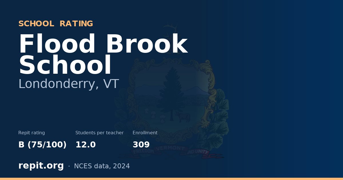 Flood Brook School, Londonderry, VT — Repit school rating B (75/100)