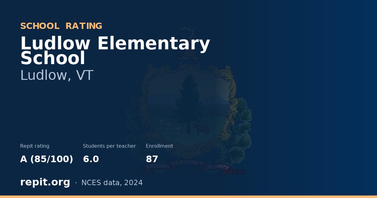 Ludlow Elementary School, Ludlow, VT — Repit school rating A (85/100)