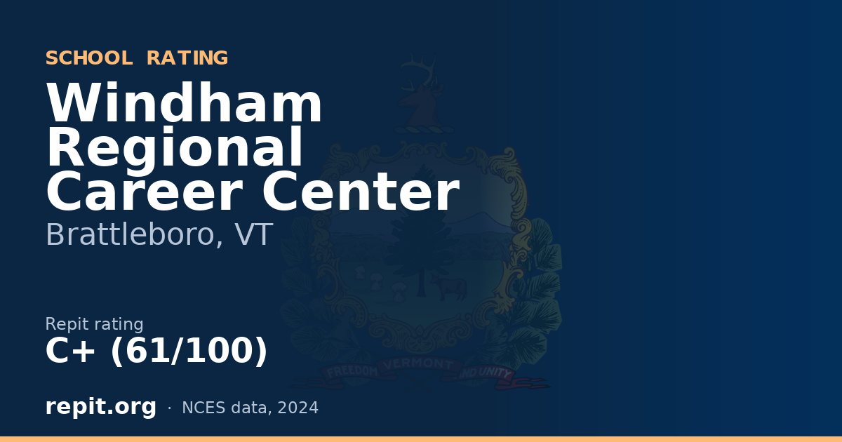 Windham Regional Career Center, Brattleboro, VT — Repit school rating C+ (61/100)