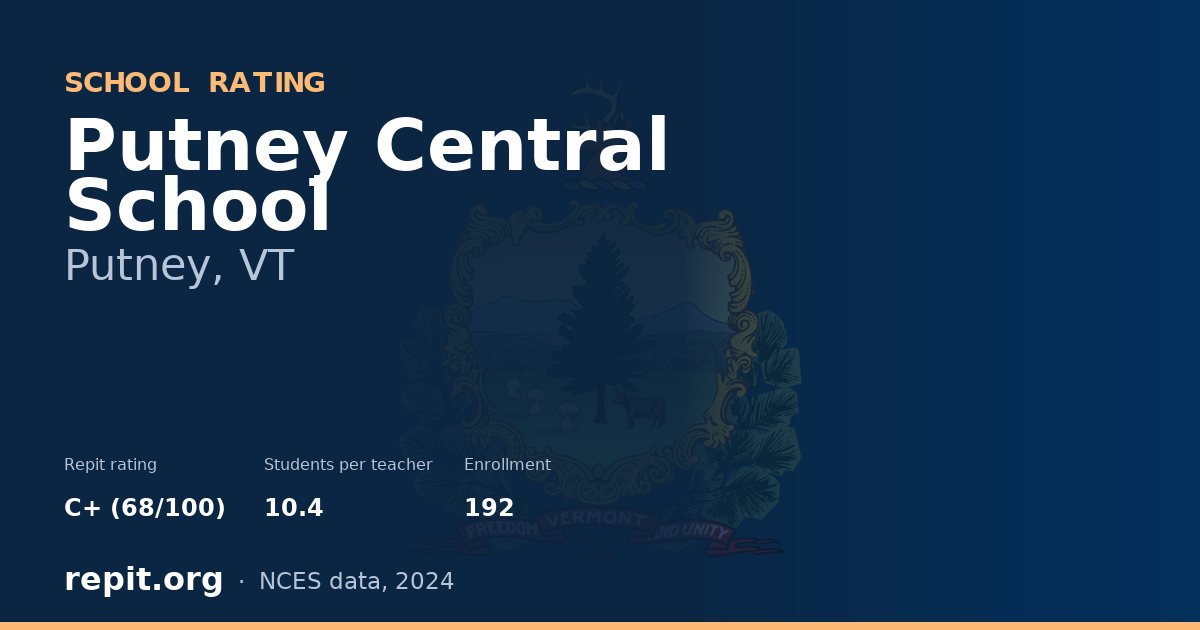 Putney Central School, Putney, VT — Repit school rating C+ (68/100)