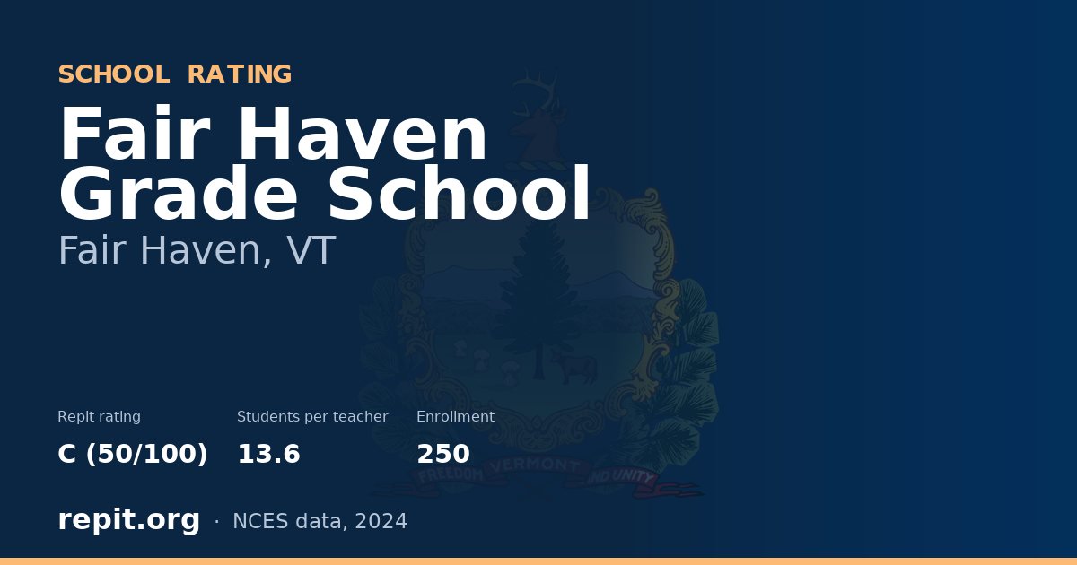 Fair Haven Grade School, Fair Haven, VT — Repit school rating C (50/100)