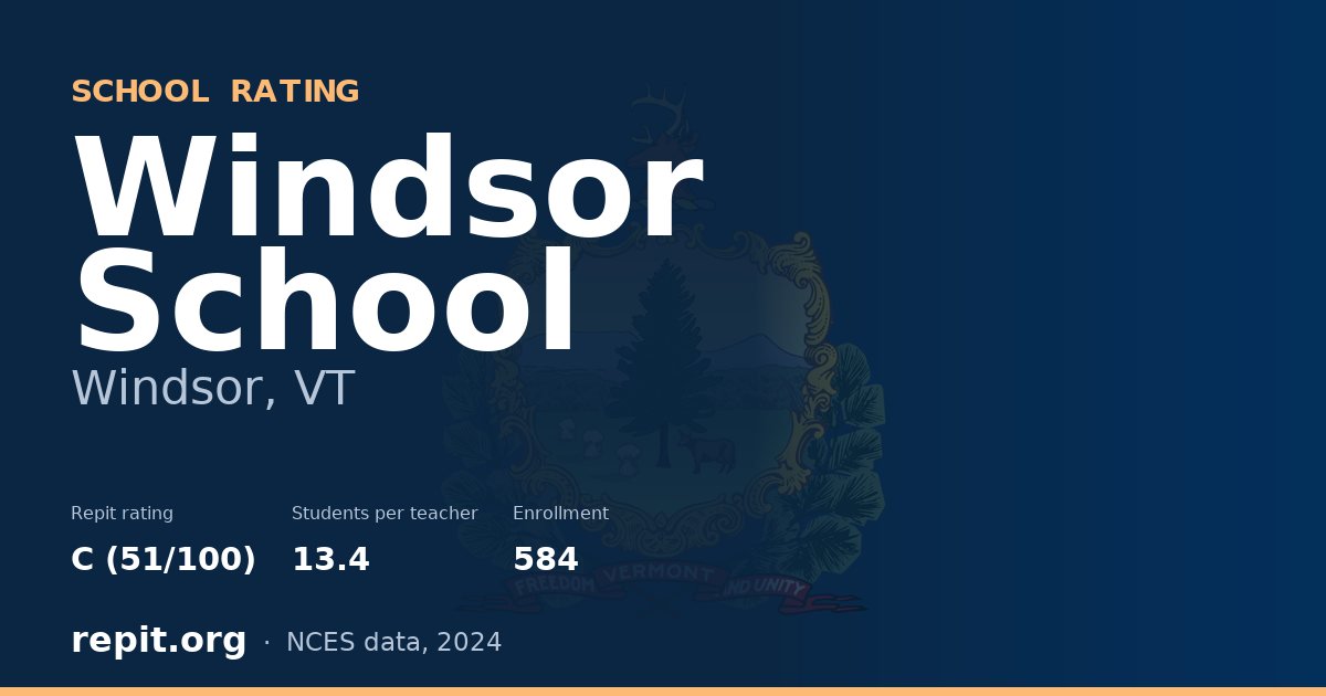 Windsor School, Windsor, VT — Repit school rating C (51/100)