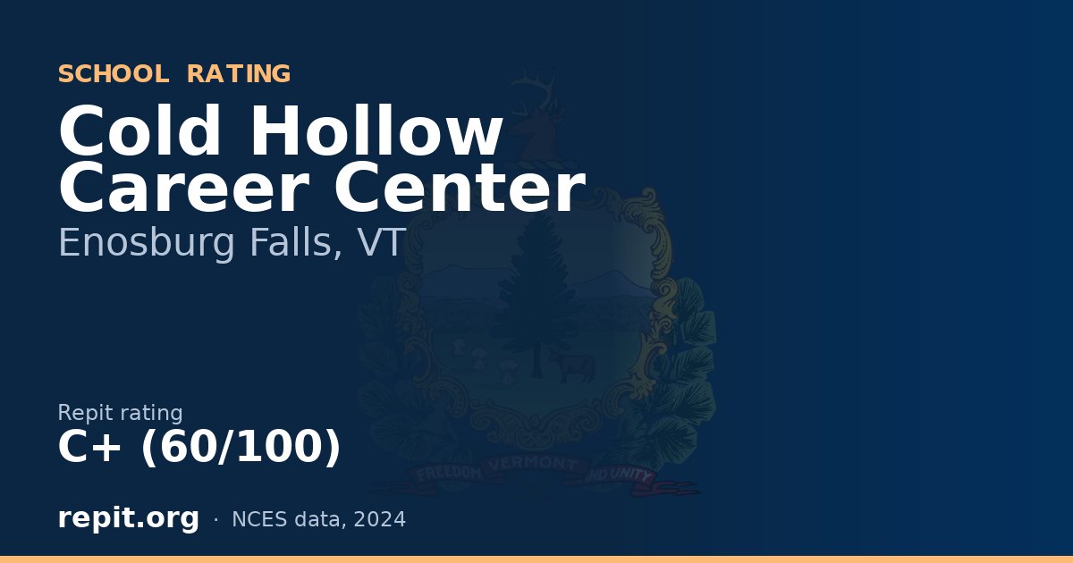 Cold Hollow Career Center, Enosburg Falls, VT — Repit school rating C+ (60/100)