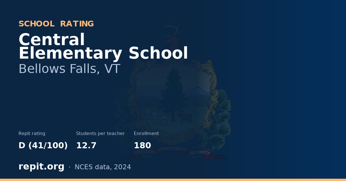 Central Elementary School, Bellows Falls, VT — Repit school rating D (41/100)