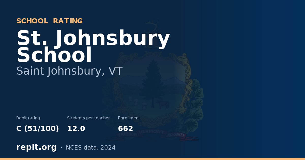 St. Johnsbury School, Saint Johnsbury, VT — Repit school rating C (51/100)
