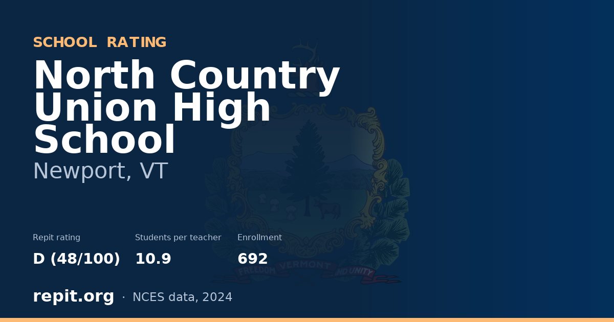 North Country Union High School, Newport, VT — Repit school rating D (48/100)