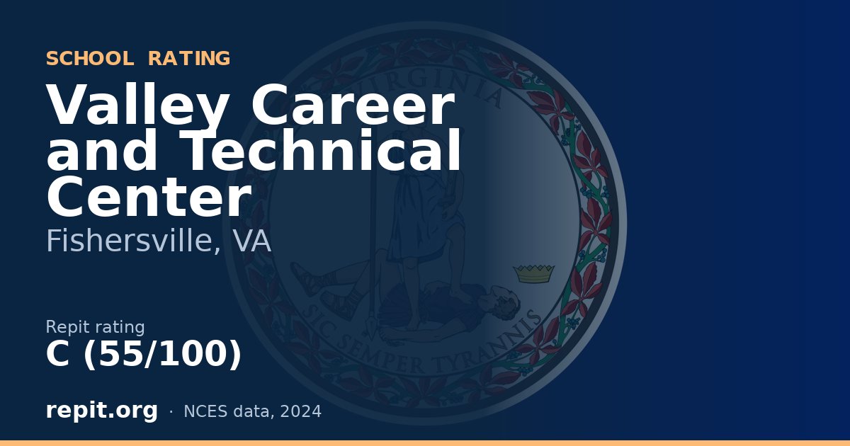 Valley Career and Technical Center, Fishersville, VA — Repit school rating C (55/100)