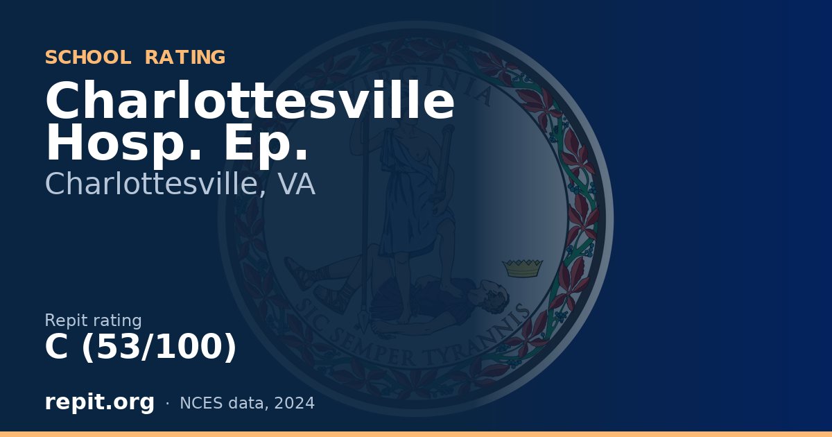 Charlottesville Hosp. Ep., Charlottesville, VA — Repit school rating C (53/100)
