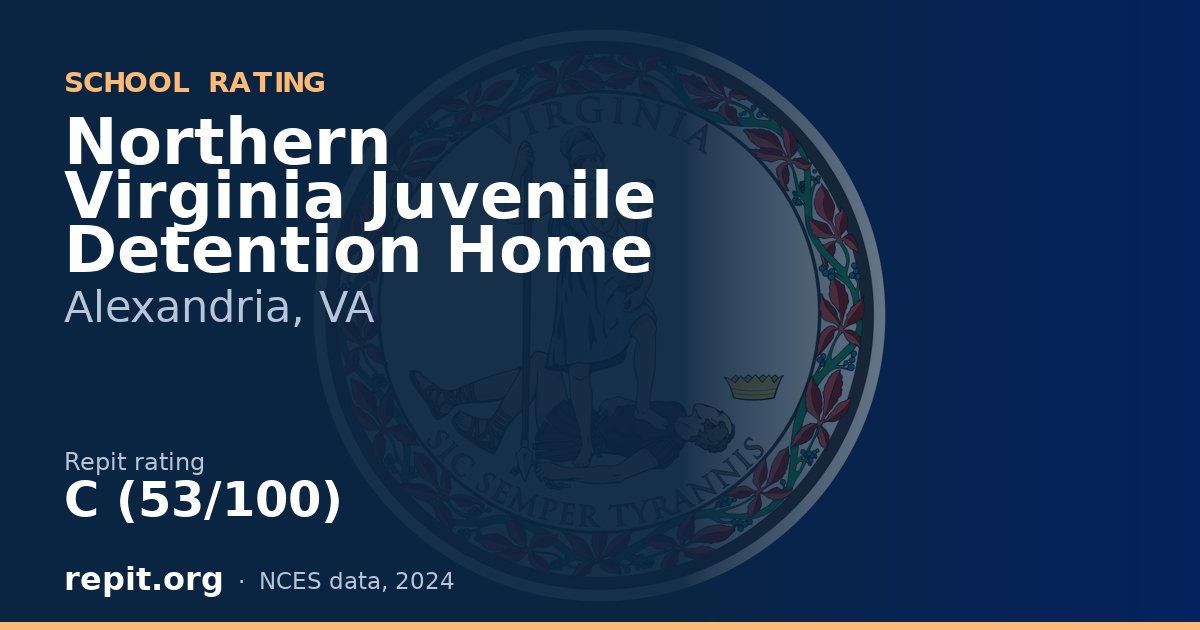Northern Virginia Juvenile Detention Home, Alexandria, VA — Repit school rating C (53/100)