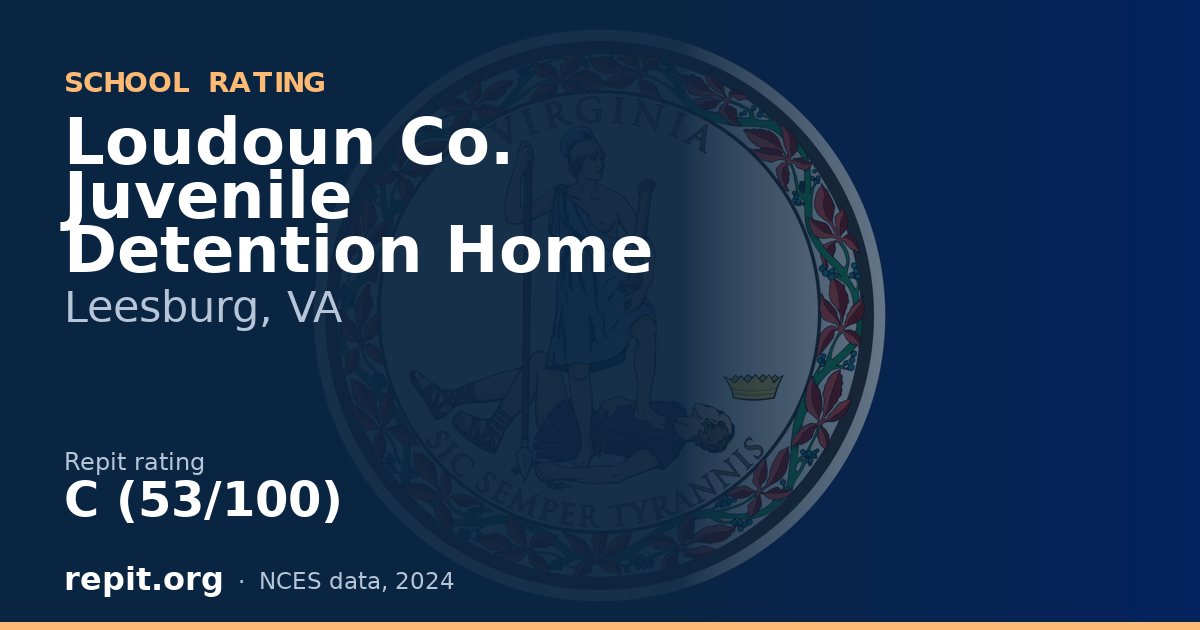 Loudoun Co. Juvenile Detention Home, Leesburg, VA — Repit school rating C (53/100)
