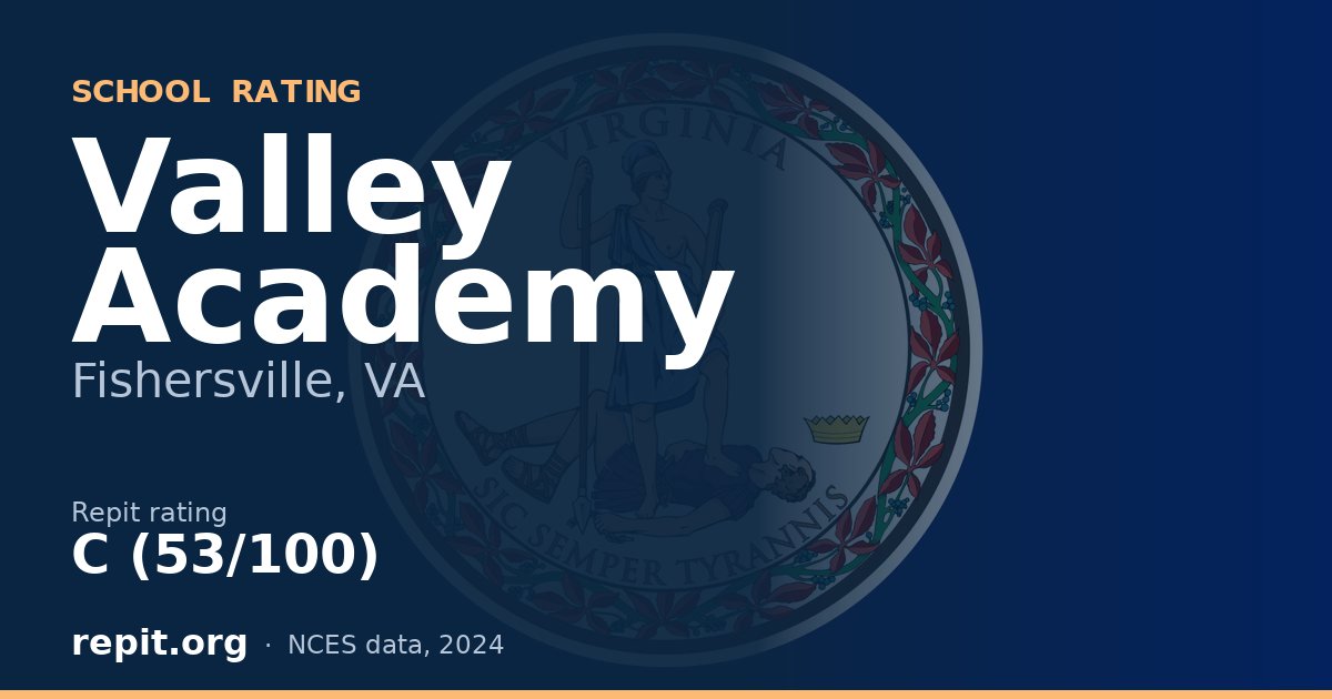 Valley Academy, Fishersville, VA — Repit school rating C (53/100)