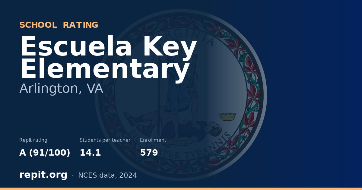 Escuela Key Elementary, Arlington, VA — Repit school rating A (91/100)