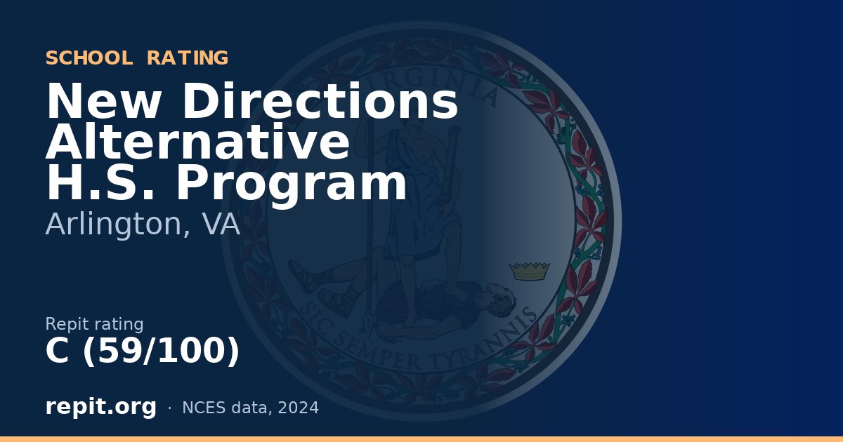 New Directions Alternative H.S. Program, Arlington, VA — Repit school rating C (59/100)