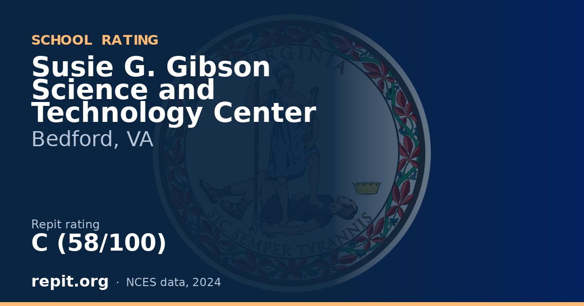 Susie G. Gibson Science and Technology Center, Bedford, VA — Repit school rating C (58/100)
