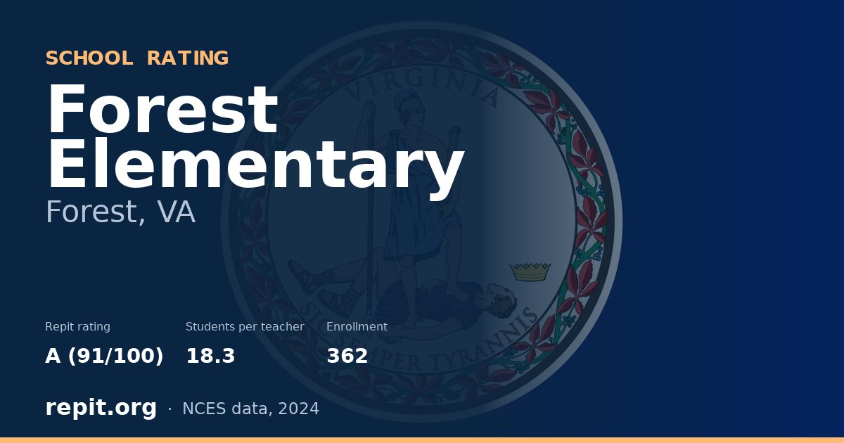 Forest Elementary, Forest, VA — Repit school rating A (91/100)