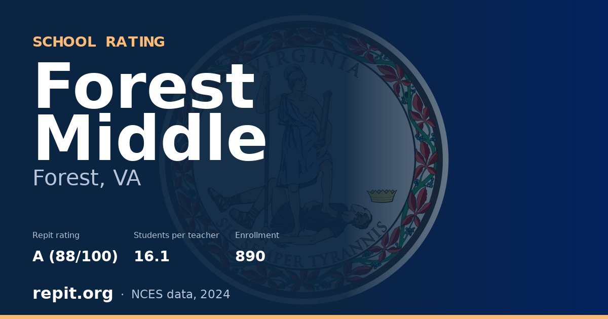 Forest Middle, Forest, VA — Repit school rating A (88/100)