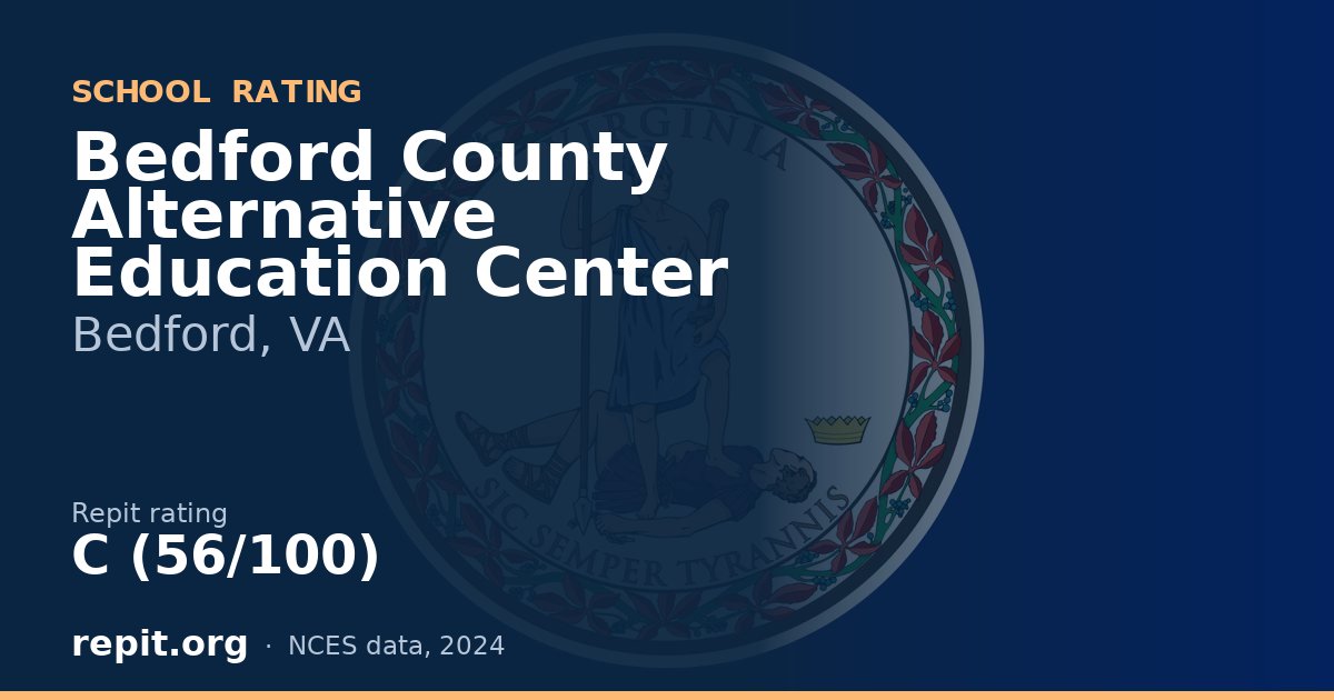 Bedford County Alternative Education Center, Bedford, VA — Repit school rating C (56/100)